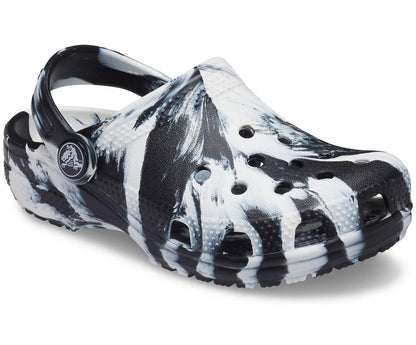 Girls/Boys Kids' Classic Marbled Clog White / Black | Crocs Clogs