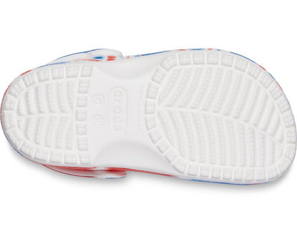 Girls/Boys Kids’ Classic Tie-Dye Graphic Clog Multi / White | Crocs Clogs