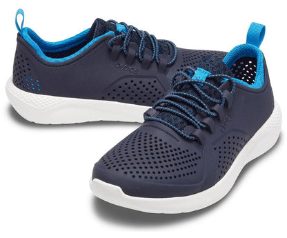 Girls/Boys Kids’ LiteRide™ Pacer Navy / White | Crocs Sneakers