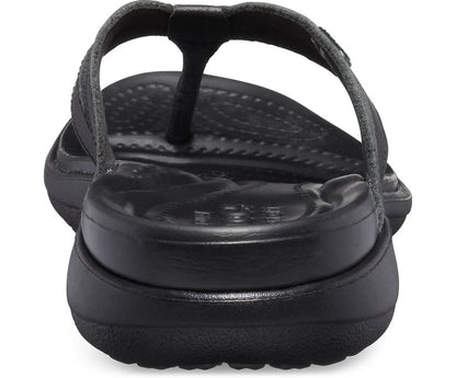 Women Capri Basic Strappy Flip Black / Black | Crocs Sandals