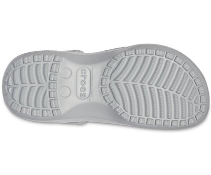 Women Classic Platform Glitter Clog Silver | Crocs Clogs