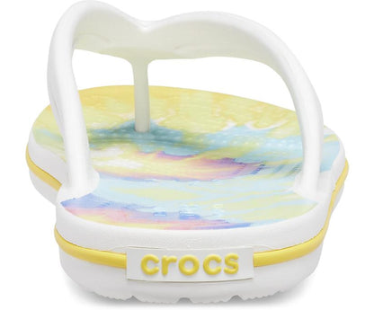 Women Crocband™ Tie-Dye Flip White / Multi | Crocs Flip-Flops