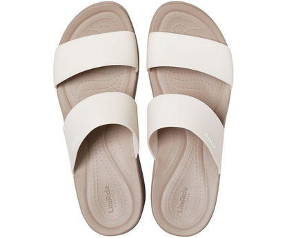 Women Crocs Brooklyn Mid Wedge Stucco / Mushroom | Crocs Sandals