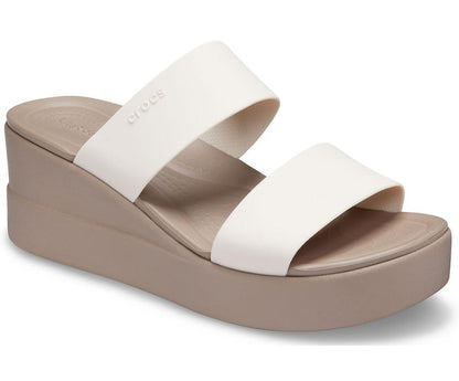 Women Crocs Brooklyn Mid Wedge Stucco / Mushroom | Crocs Sandals