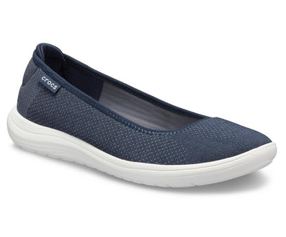 Women Crocs Reviva™ Flat Navy / White | Crocs Flats