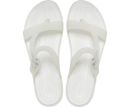Women Crocs Tulum Translucent Toe Post Oyster | Crocs Sandals