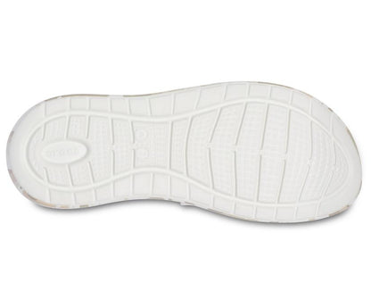 Women LiteRide™ Printed Camo Stretch Sandal Almost White | Crocs Sandals
