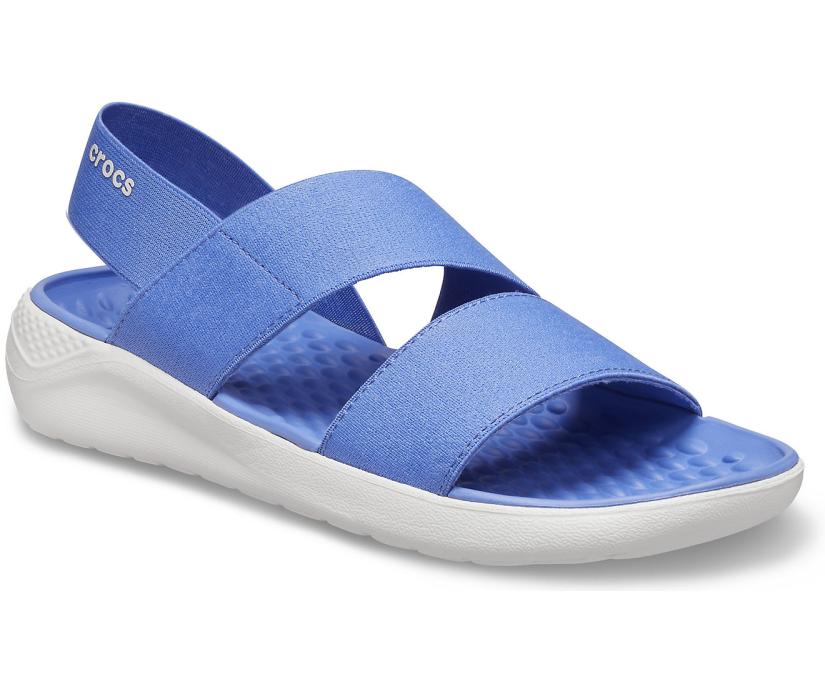 Women LiteRide™ Stretch Sandal Lapis/white | Crocs Sandals