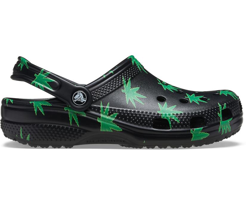 Women/Men Classic Hemp Leaf Clog Black | Crocs Clogs