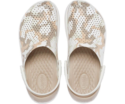 Women/Men LiteRide™ Printed Camo Clog Almost White | Crocs Clogs